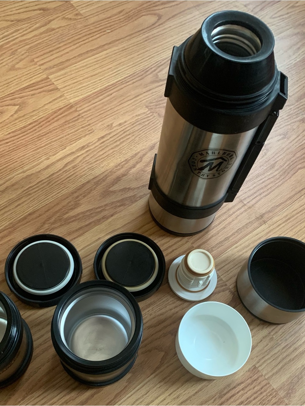 3 Stainless Steel Vacuum Thermos Hot Cold Marlboro 1.1 Qt 1.0L 2 Nissan JMG-300